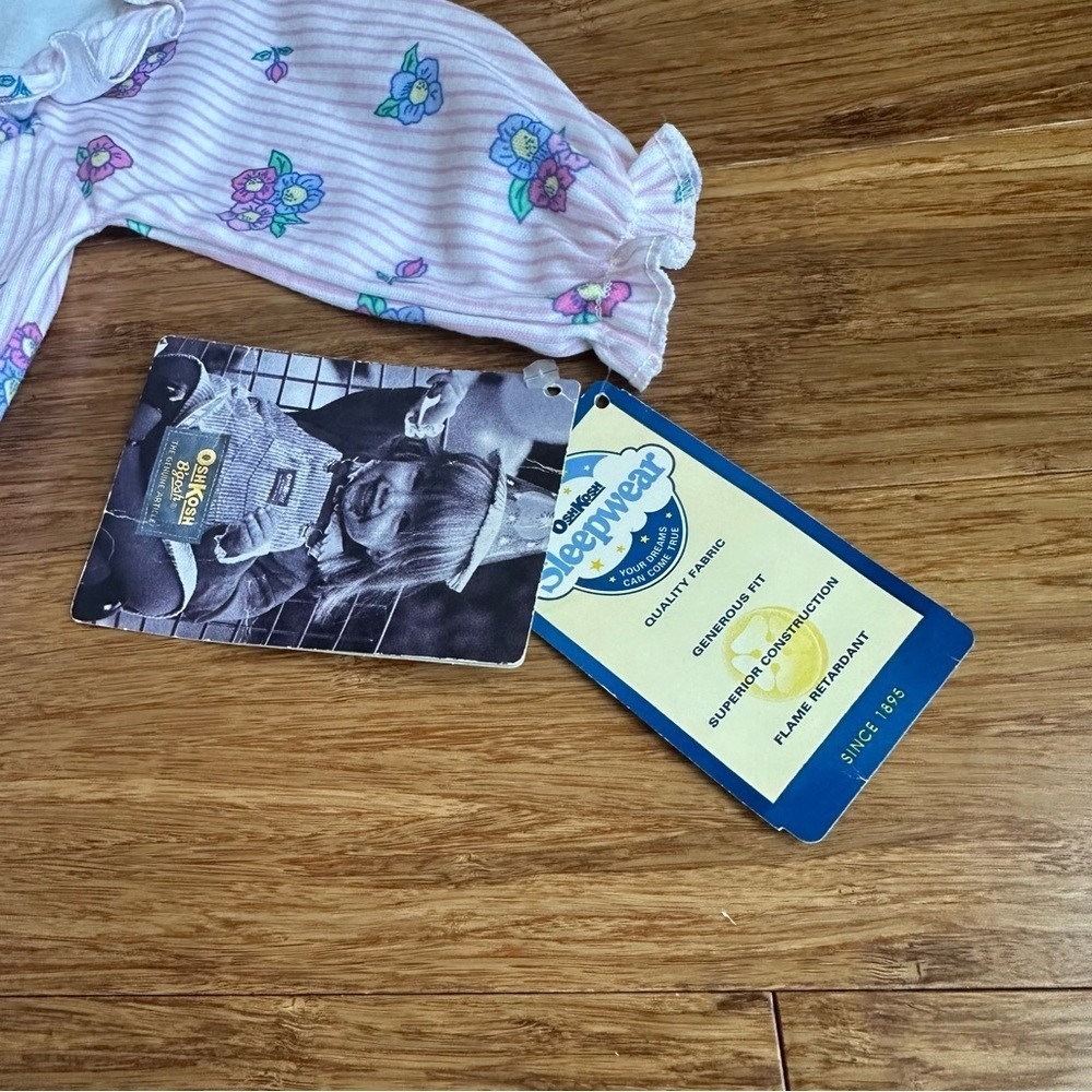 NWT VINTAGE BABY B'GOSH 3-6 Month  Ruffle Floral Footie - Picture 4 of 10